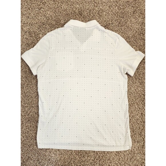 Armani Exchange A|X Shirt Men's Large White Short Sleeve Pocket Polo Logo Print - Picture 2 of 6